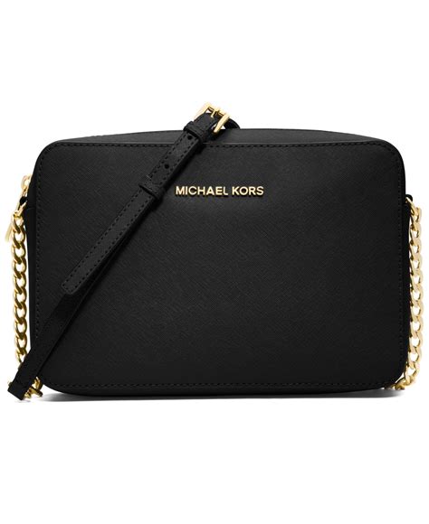 michael kors jet set crossbody bag black|michael kors extra small crossbody.